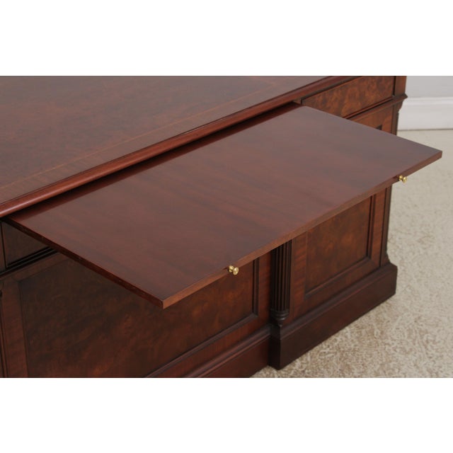 Councill Business Large Walnut Executive Office Desk For Sale - Image 9 of 18