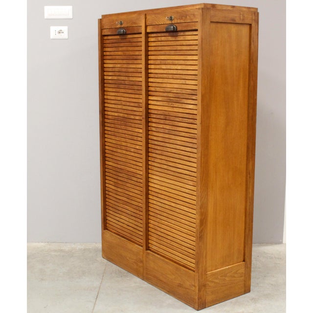 Vintage Filing Cabinet in Oak, 1920s For Sale - Image 3 of 11