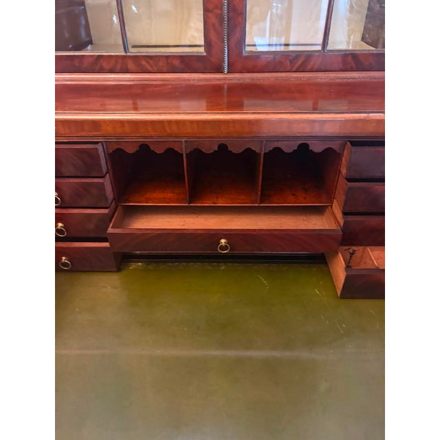 Antique Georgian Astragal Glazed Mahogany Bookcase with Secretaire from Gillows, 1780s For Sale - Image 14 of 18