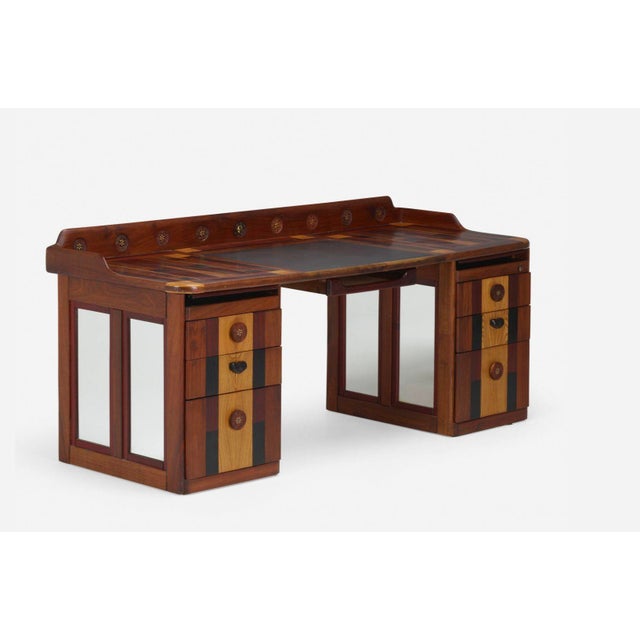 Phillip Lloyd Powell American Craft Custom Double Pedestal Desk For Sale In Chicago - Image 6 of 6