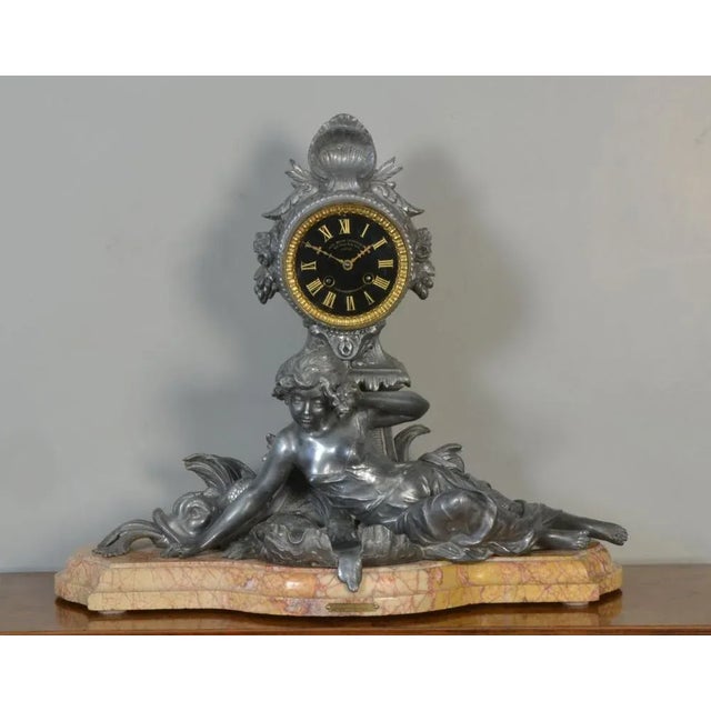 French Mantel Clock Le Premier Miroit from Francois Moreau For Sale - Image 6 of 6