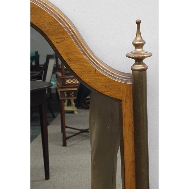 Mid 20th Century Regency Style Walnut Ornate Frame Mirror For Sale - Image 4 of 9