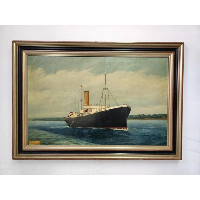 Enhance your art collection with this exquisite oil on canvas titled "Marine," signed by the renowned Spanish artist...