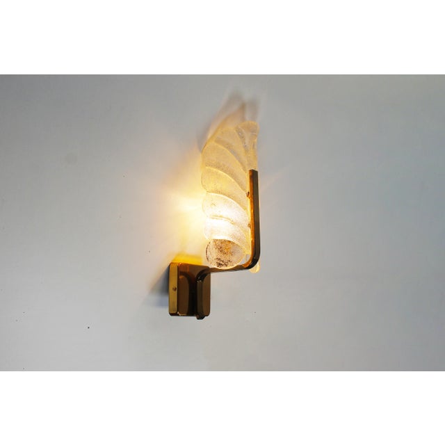 Gold Brass and Glass Wall Lamps by Carl Fagerlund for Orrefors, 1970s, Set of 2 For Sale - Image 8 of 9