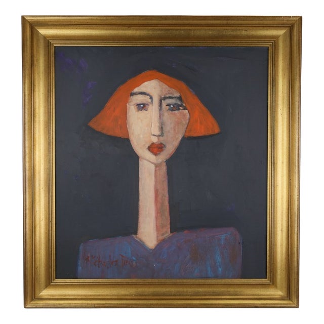 Harry Charles Tim, Alice, Longhead Series, 2020s, Acrylic Painting For Sale