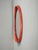 Gold Italian Space Age Round Red Lacquer and Smoked Glass Mirror, 1970s For Sale - Image 8 of 10