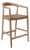 Eijnar Wood Frame Leather Counter Stool by Artesia For Sale