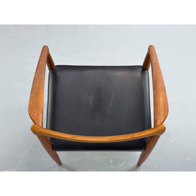 Teak and Leather Armchair by H. W. Klein for Bramin, 1960s For Sale - Image 11 of 18