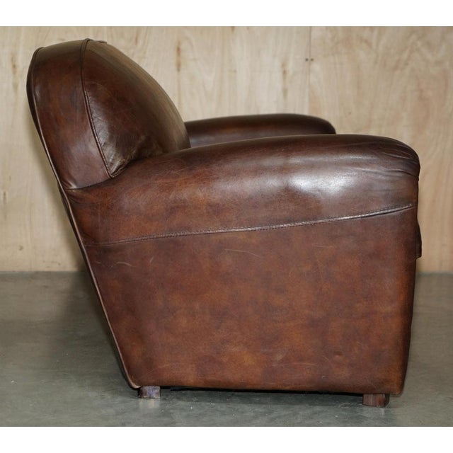 Vintage Earle Chesterfield Sofa in Brown Leather from Halo For Sale - Image 13 of 17