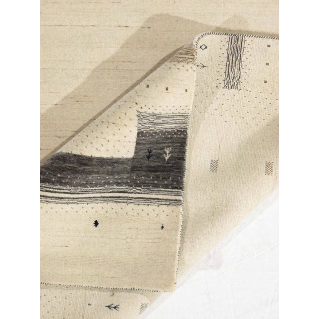 Vintage Hand-Knotted Persian Gabbeh Rug 5'7" X 8'0" For Sale - Image 4 of 4