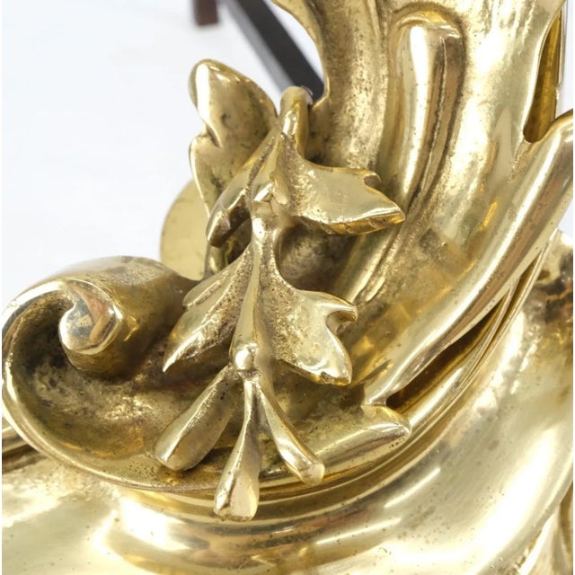 Pair of Italian Renaissance Revival Bronze Andirons For Sale - Image 12 of 13