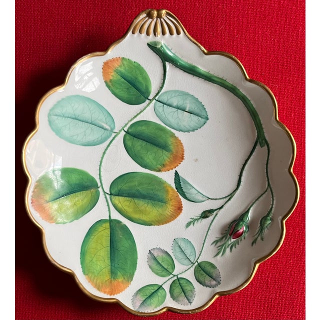 Green Antique 19th Century English Worcester Porcelain Blind Earl Serving Dish For Sale - Image 8 of 12