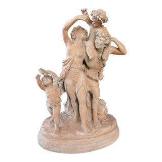 Le Triomphe De Bacchus, 19th Century French Terra Cotta Sculpture After Clodion For Sale