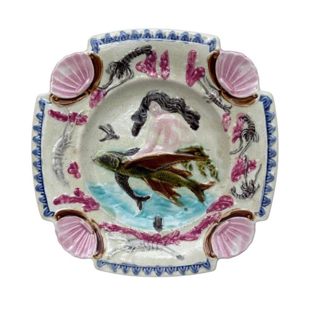 English Majolica Shell Butter Pat Wedgwood, Circa 1880 For Sale - Image 10 of 12