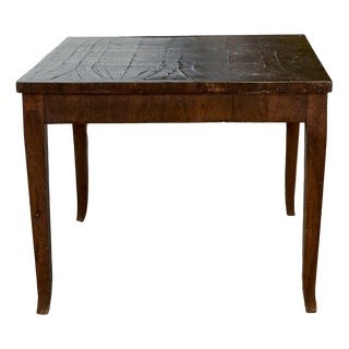Square Dining Table in Walnut, Italy, 19th Century For Sale