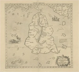 Antique Map of Ceylon by Ptolemy