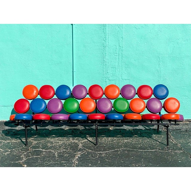 Vintage Mid-Century Modern Marshmallow Sofa After Irving Harper for Herman Miller For Sale - Image 10 of 12