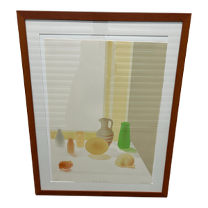 Original Elizabeth Osborne 1979 Lithograph “Still Life With Greek Vase”