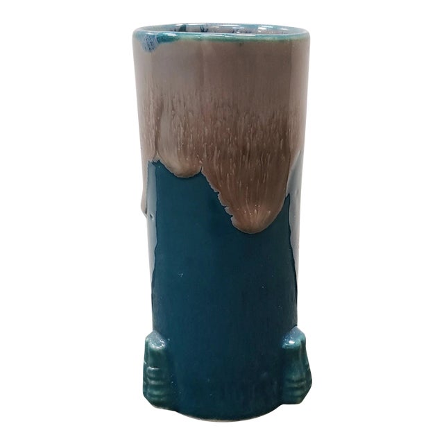 Late 19th Century Chinese Transmutation Glazed Porcelain Cylindrical Brush Pot (Qing Dynasty) For Sale