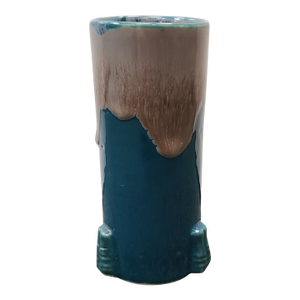 Late 19th Century Chinese Transmutation Glazed Porcelain Cylindrical Brush Pot (Qing Dynasty)
