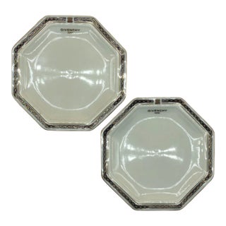 1990s Givenchy Paris Octagonal Porcelain Side Dishes - a Pair For Sale