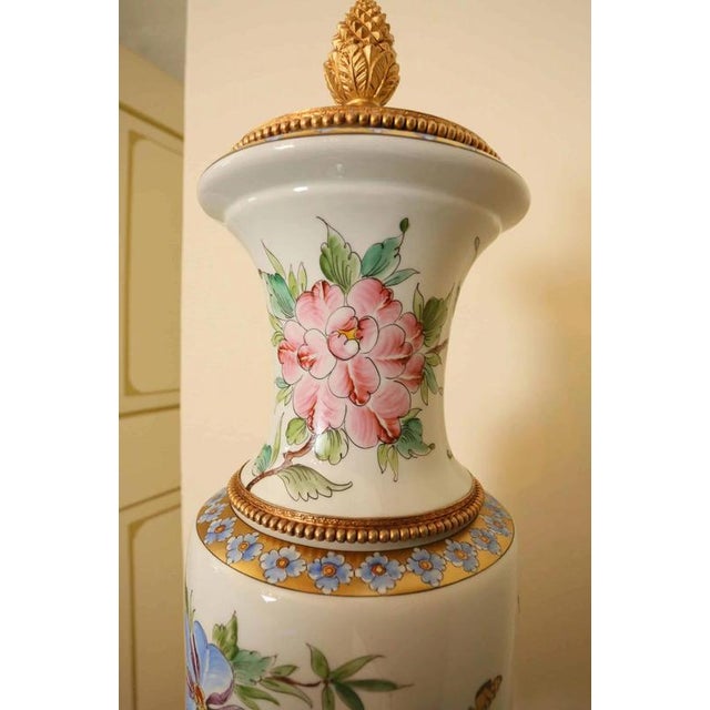 Large Italian Vase with Floral Decor For Sale - Image 6 of 6