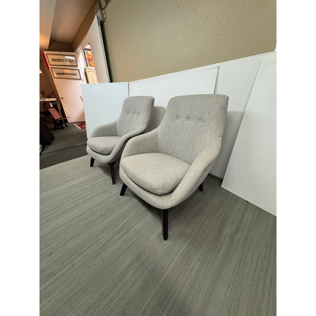 Mid-Century Modern Room & Board Henrick Lounge Chairs, Pair For Sale - Image 3 of 12