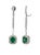 Introducing our exquisite handmade earrings crafted in New York City: the Emerald Shaped Emeralds Halo Diamond Lariat...