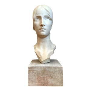 Vintage Carved Marble Head Sculpture