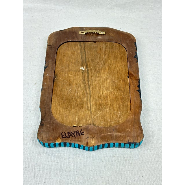 2000 - 2009 Folk Art Framed Mirror For Sale - Image 5 of 7