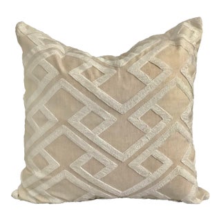 Geometric Embroidered Decorative Pillow Euro Sham Cover For Sale