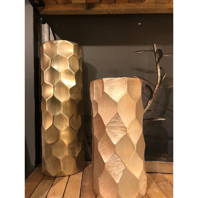 Brushed Gold Cylinder Vase Medium Chairish