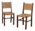 Rustic Wooden and Rope Chairs, 1940s, Set of 2 For Sale