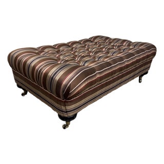 Vintage Lee Industries Tufted Ottoman For Sale