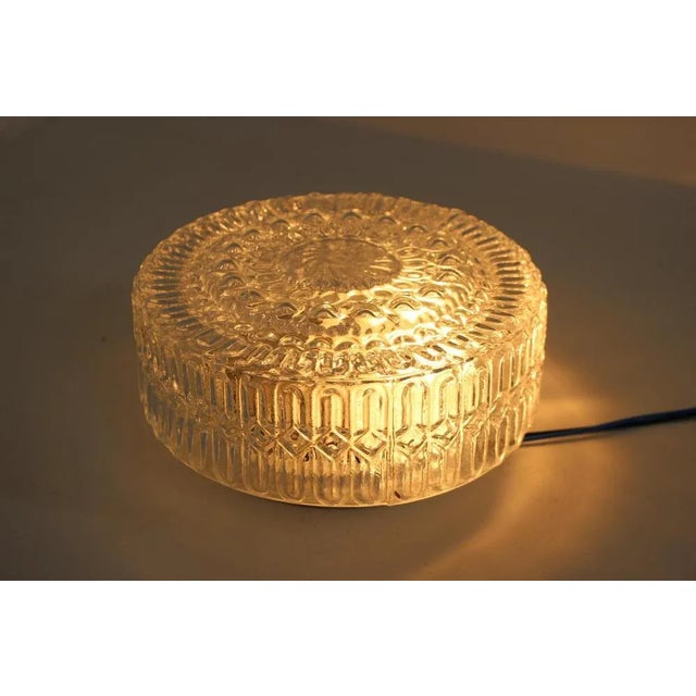 Ceiling or Wall Glass Lamp, Czechoslovakia, 1970s For Sale - Image 3 of 7