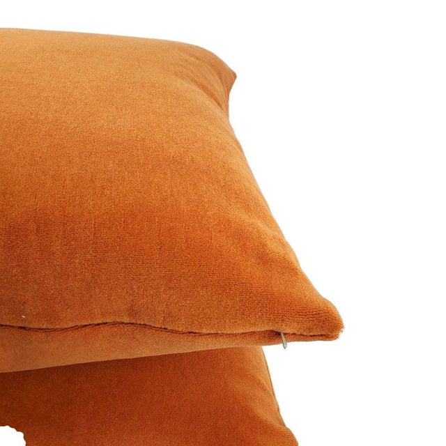 2010s Place Textiles La Scala in Valencia Pillow Cover 20" X 20" Solid Orange Rust Alpaca Wool Accent Cushion Case For Sale - Image 5 of 7