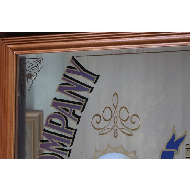 A striking vintage British pub mirror dating to approximately the 1970s–1980s, featuring nostalgic East India Company...