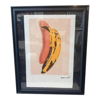 21st Century Andy Warhol Pop Art Framed 91/100 Banana Lithography For Sale