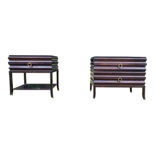 Tommy Parzinger Bedside Tables Custom by Attinello - Set of 2 For Sale