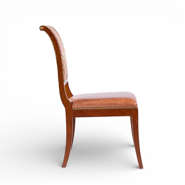 Late 20th Century Kindel Furniture Mahogany Sleigh Back Dining Chairs - Set of 8 For Sale - Image 5 of 14