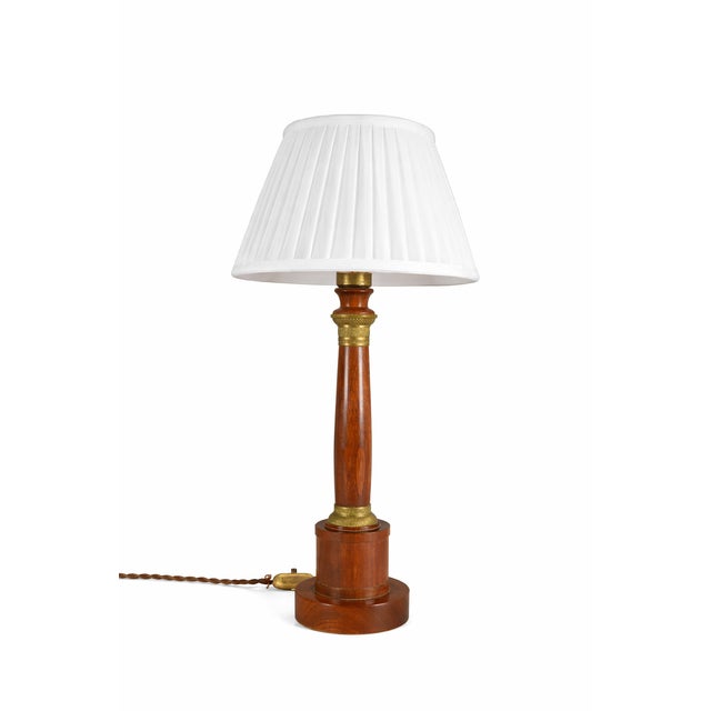 Neoclassical Turned Wood Column Table Lamp, 1950s For Sale - Image 9 of 9