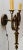 This is a gilt finish electrified wall sconce with two hunting Horn style accents. The piece features two candlestick...