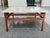 Danish Modern Travertine Top & Rosewood Coffee Table For Sale - Image 4 of 11