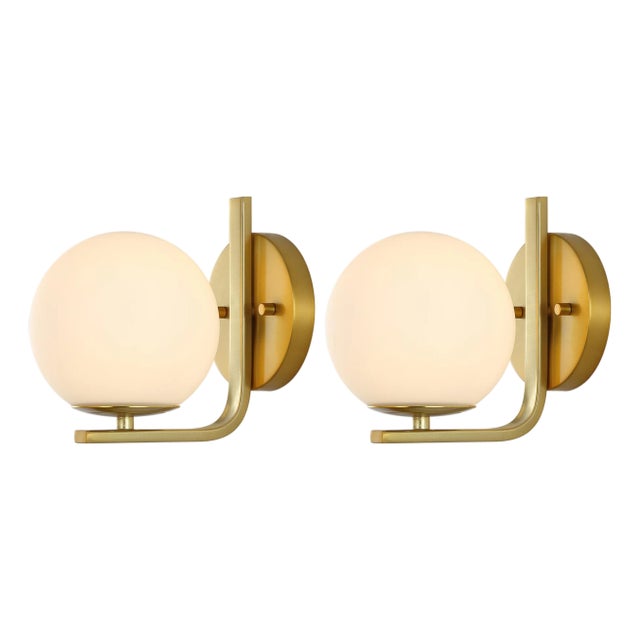 Liraz 8" Wall Sconce in Brass - a Pair For Sale