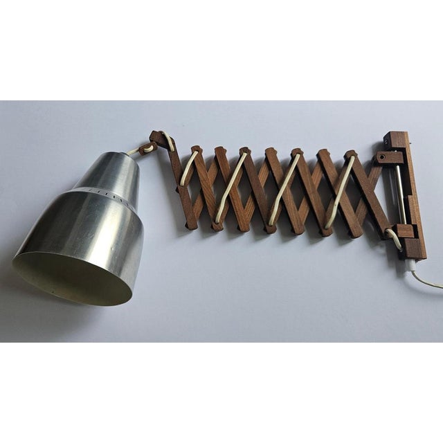 Mid-Century Modern Mid-Century Wall Scissor Lamp, Sweden, 1960s For Sale - Image 3 of 12