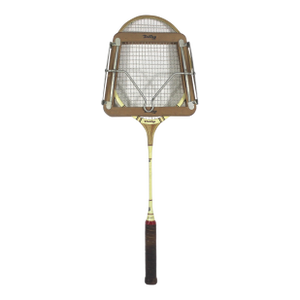 Vintage Wooden Badminton Racket in Wood Press for Designer Decorating Racquet Beach House Wall Decor