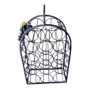 1970s Iron Wine Rack