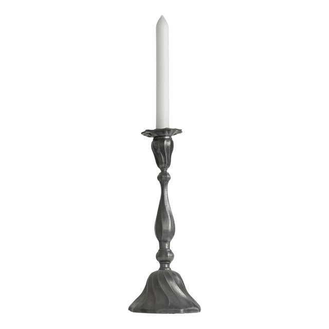 Art Nouveau Candleholder in Pewter, 1950s For Sale