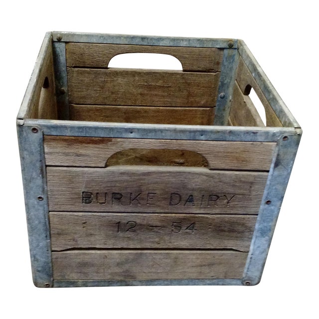 Antique Wooden Milk Crate Chairish
