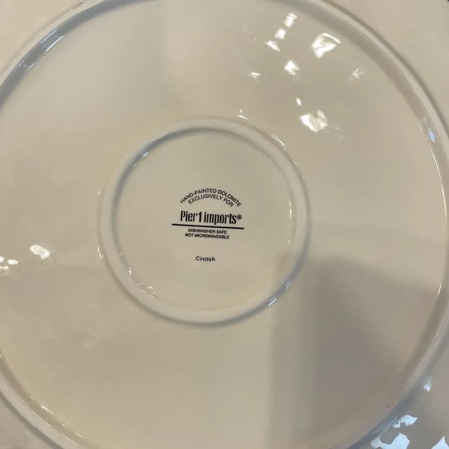 Pier 1 Imports Cabbage Leaf Platter Plate – Hand Painted Dolomite, 14” Bring a touch of garden-inspired charm to your...